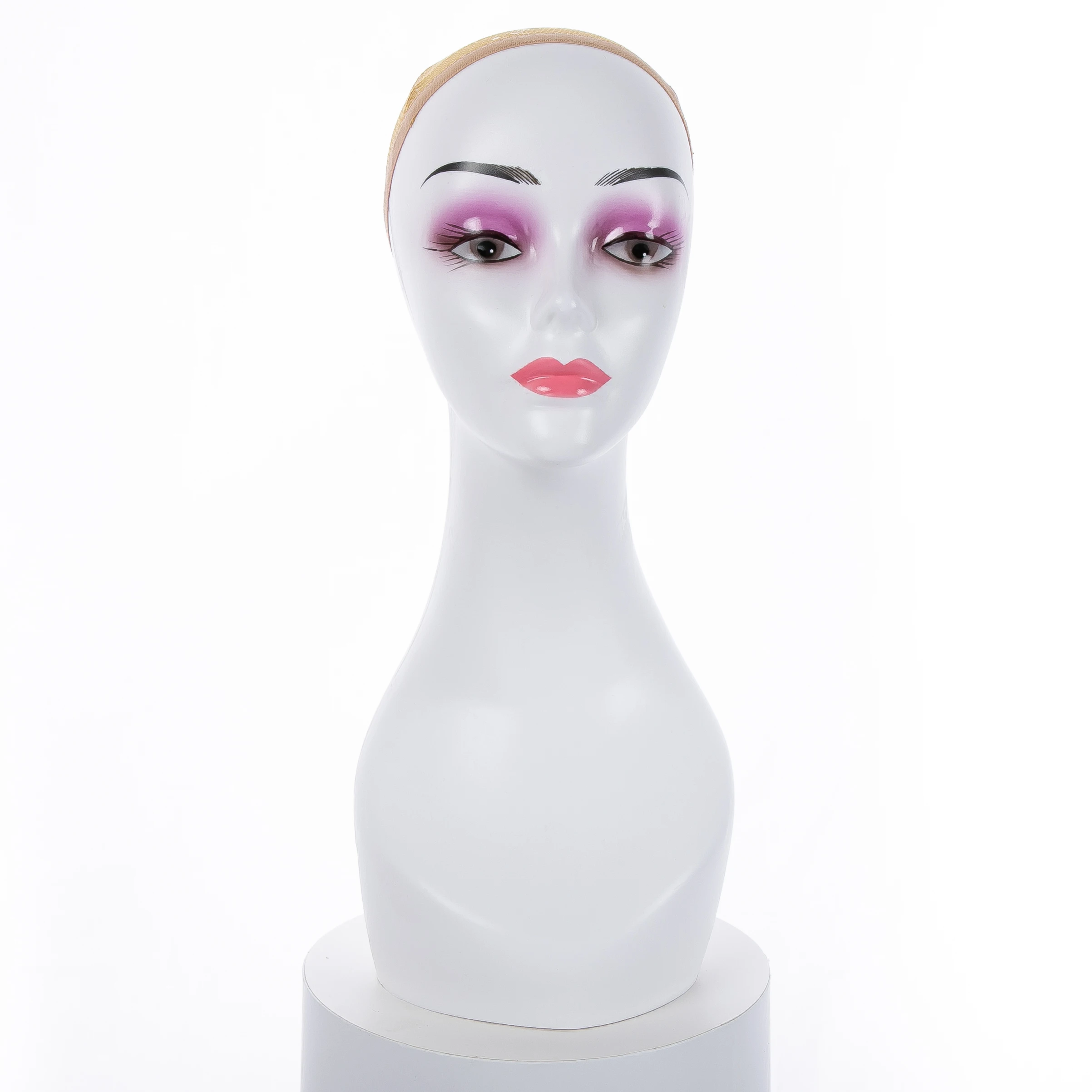 
Realistic Mannequin Head for Wig Display Jewelery Pvc Female Makeup Head Mannequins Wig Stand with Shoulder Wholesale Dark Skin 