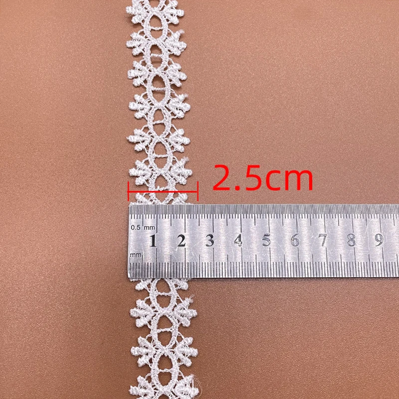 New style water-soluble embroidery lace polyester bar code wearable lace trim