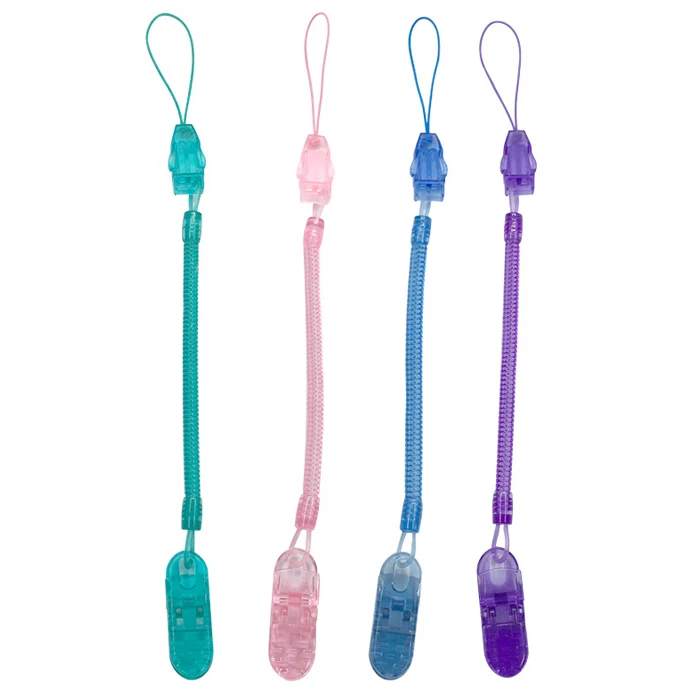 Baby Infant Toddler Dummy Pacifier Spring Teething Soother Strap Nipple Clips Chain Holder for Baby