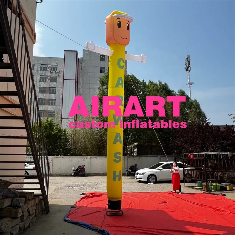 High Quality Inflatable Tube Man Cartoon Type Inflatable Air Dancer Custom Inflatable Sky Man For Car Wash Shop Advertising