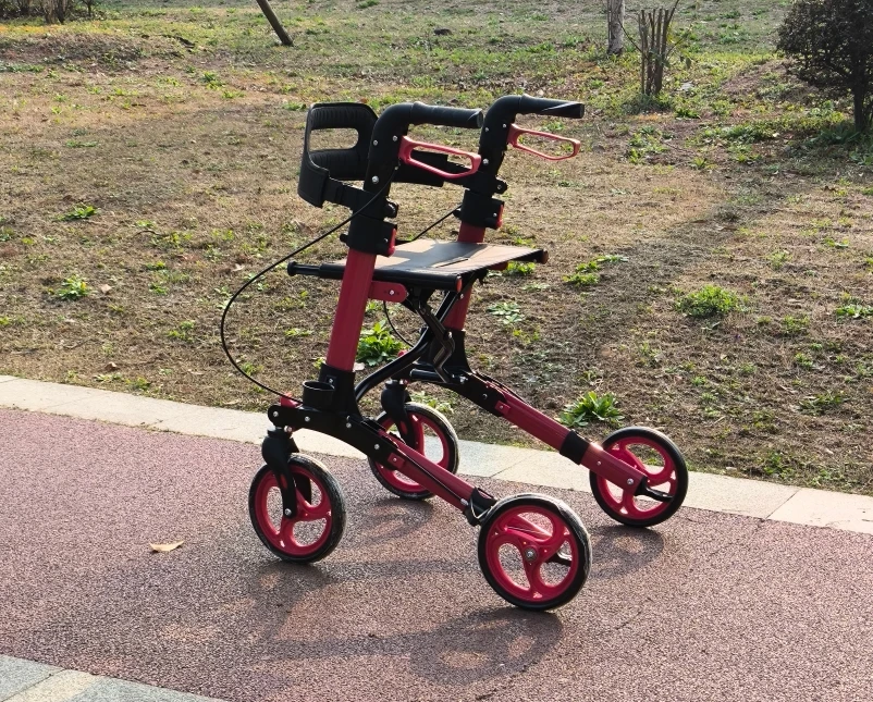 Wholesale 4 wheels Folding Adult Rollator Walker for Disabled