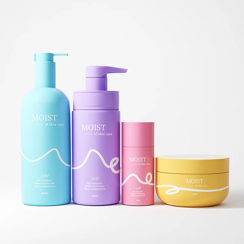 luxury plastic bottles for shampoo and conditioner skincare body cream shower gel packaging bottle 250ml body wash packaging