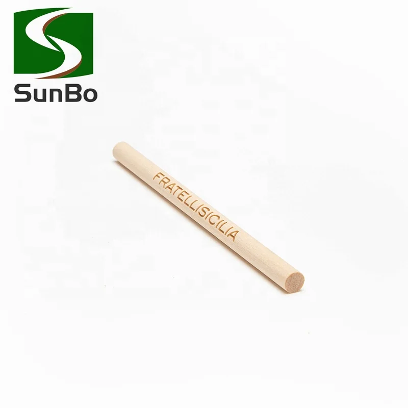 Factory Wholesale  Wooden Dowel Rods Chamfer Wooden Stick  Solid Wood Pole  Handle