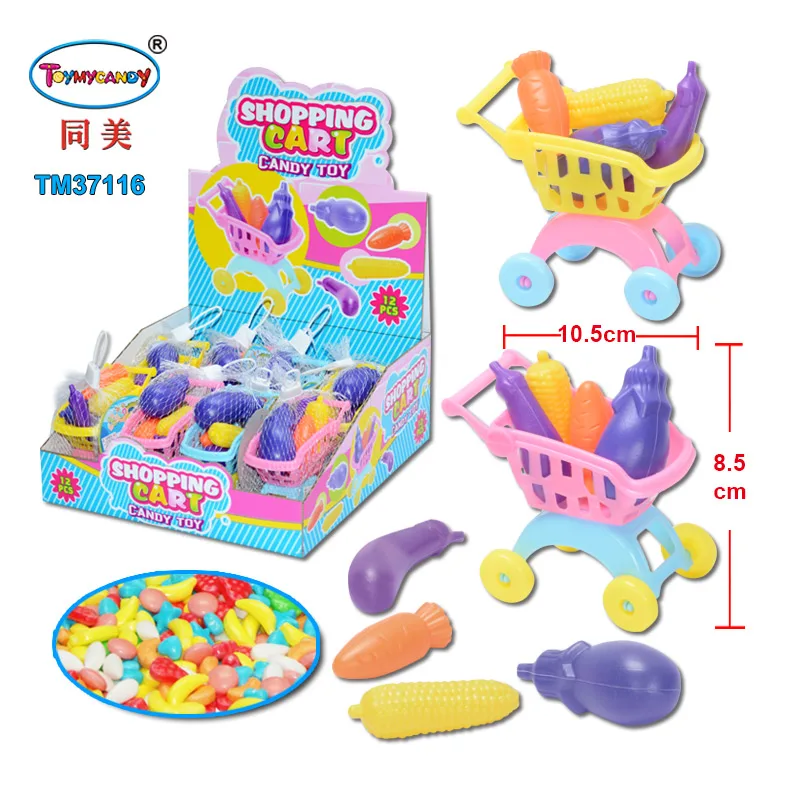 New kids candy toy direct from china manufacturer play house DIY toy shopping car with candy No. 1 selling in eu