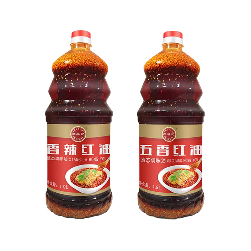 Чжу фу Ji OEM бренд Sichuan масло Чили приправа 1 9 л Два вкуса масла приправы