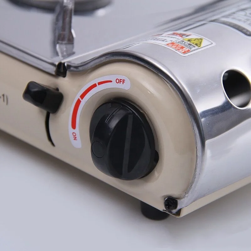 china wholesale stainless steel camping gas stove outdoor portable butane gas stove butane