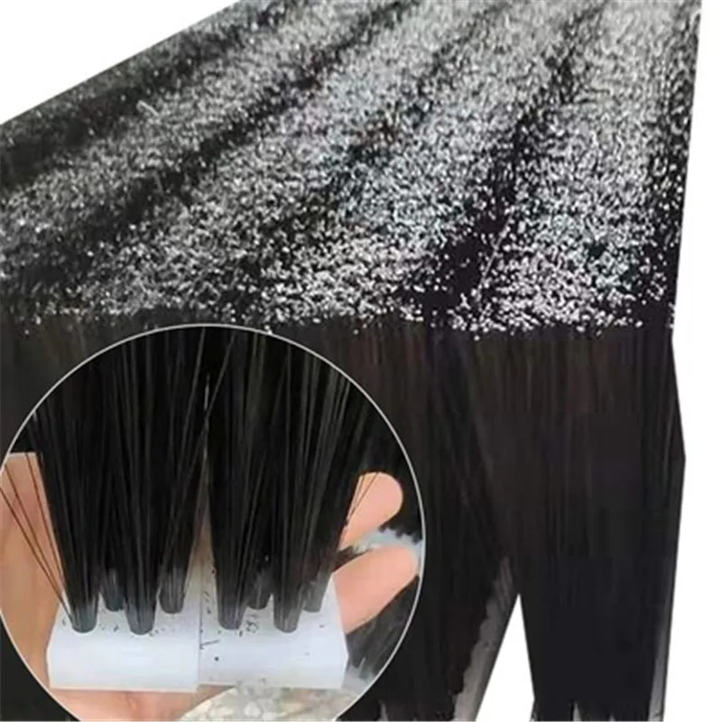 Mud tank car dust removal and mud retaining brush strip nylon brush spot