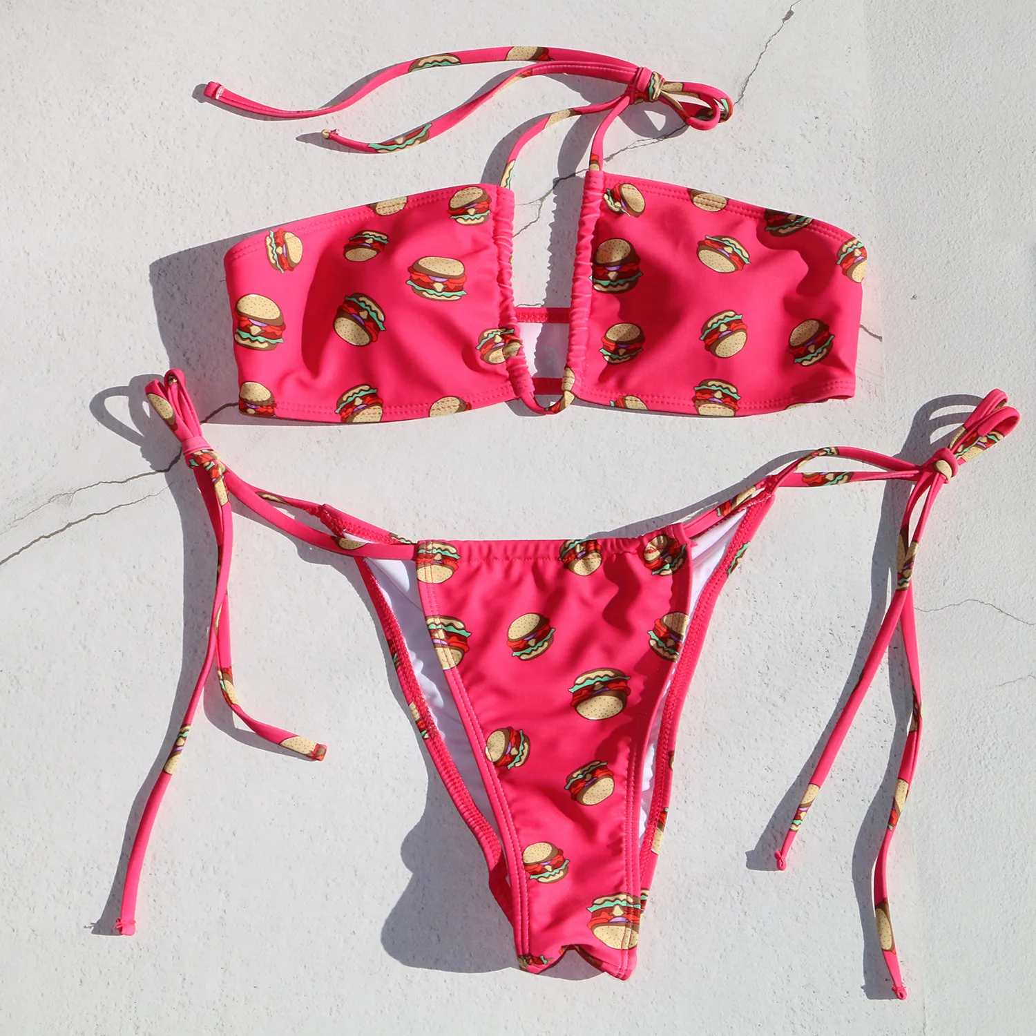 Ready To Ship Young Ladies Sexy Net Bra Set Women Swimsuits 2022 Summer Bikini