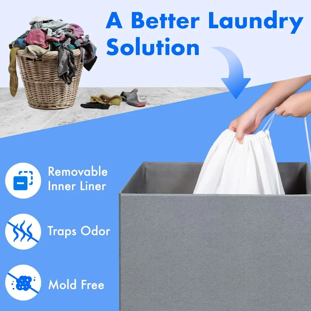 Collapsible Laundry Basket Hamper With Lid Dirty Clothes Hampers for Laundry