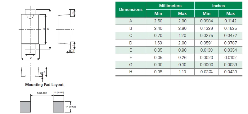 Littelfuse диоды для подавления переходных скачков напряжения SMF3.3 200W SOD-123F поверхностного