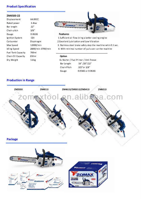 Made in china 64cc 6500 power tool switch for gasoline chainsaw