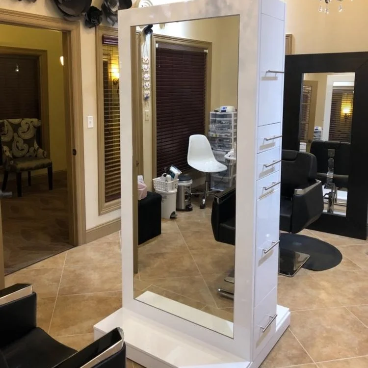 Latest fashion design salon mirrors led full length hair styling mirror