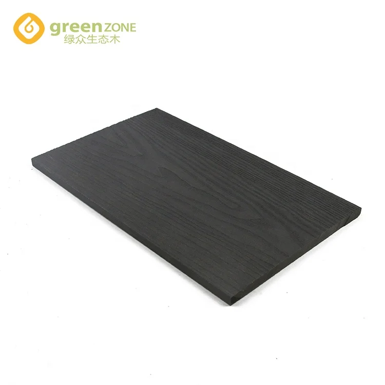 Eco friendly wood grain floor black deck wpc laminate wooden flooring