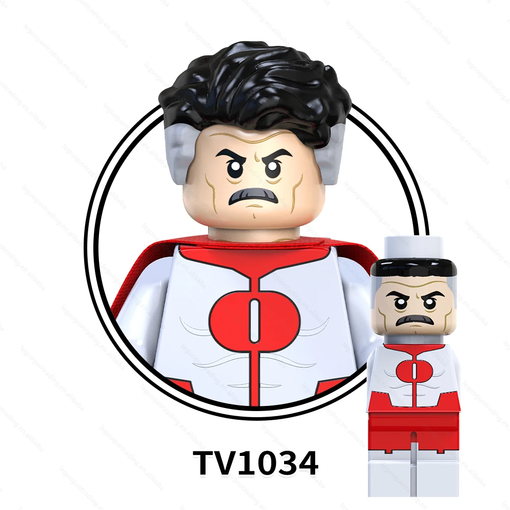 TV6205 Super Heroes Wolver Omni Man Invincible Riot Kang Children DIY Building Blocks Mini Action Figures Kids Educational Toys