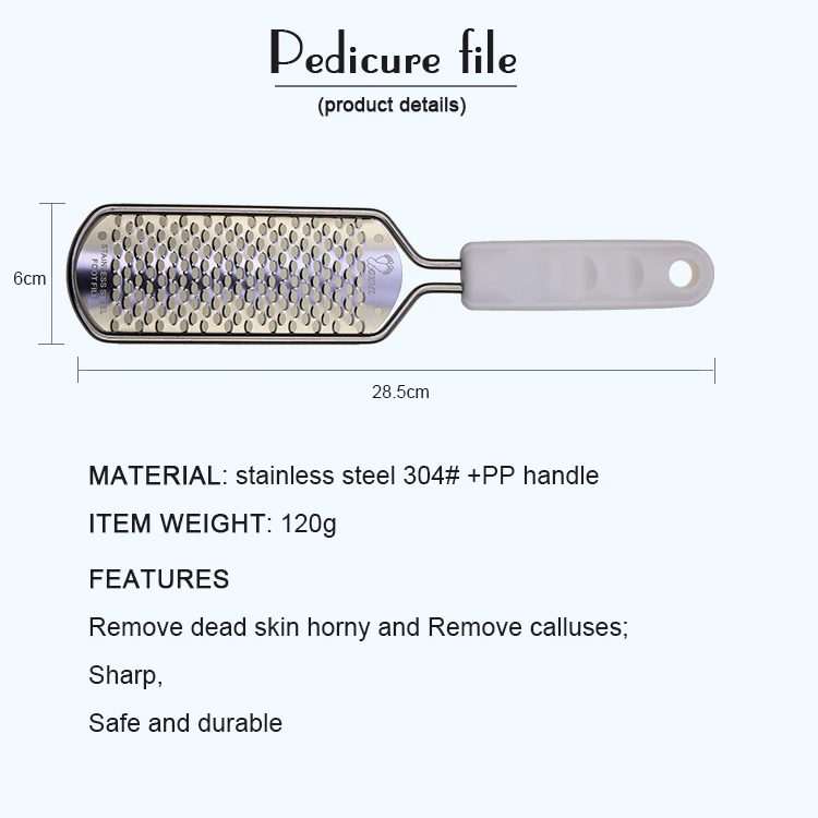 Hot Sale Cheap Plastic Handle Sanding Paper Foot File Professional Pedicure Foot Grater glass Foot File for peeling dead skin