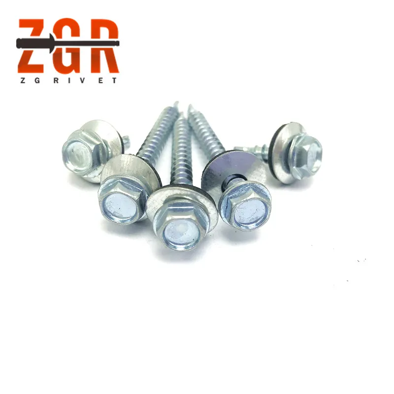 Поставка самосверлильных винтов с шестигранной головкой и шайбой EPDM