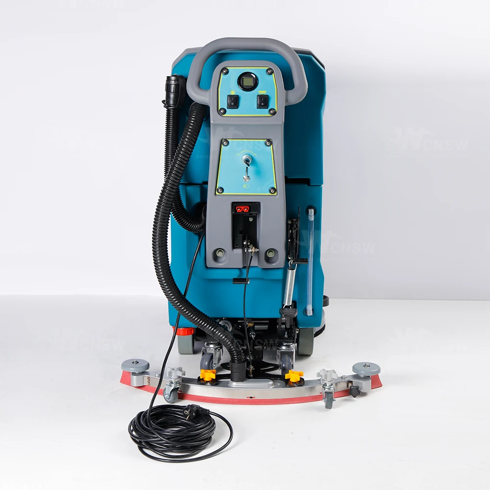 OR-V5 (Z) walk behind ceramic tile floor scrubber machine battery chargers dryer in public area