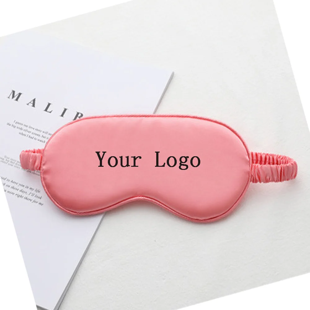 
 Новый дизайн, милые трафареты для эластичный атлас шелковая маска для глаз с изготовленным на заказ логосом маска для сна  