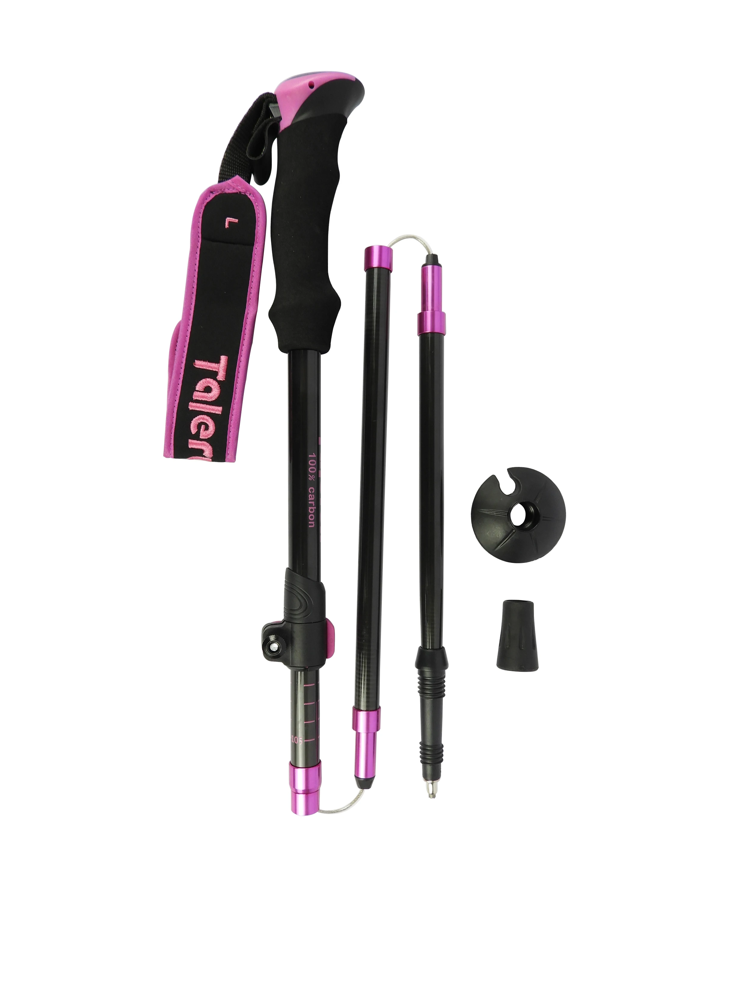 Full carbon Portable New Style Superior Quality Trekking Poles YMC5-E7-GY  Walking Hiking Trekking Poles / Sticks with Cork Hand