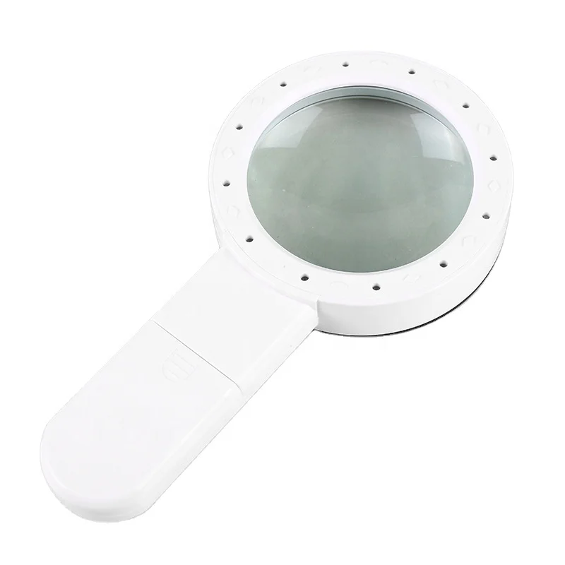 
30X Handheld Large Magnifying Glass 12 LED Illuminated Lighted Magnifier for Seniors Reading,Inspection, Jewelry, Explorer 