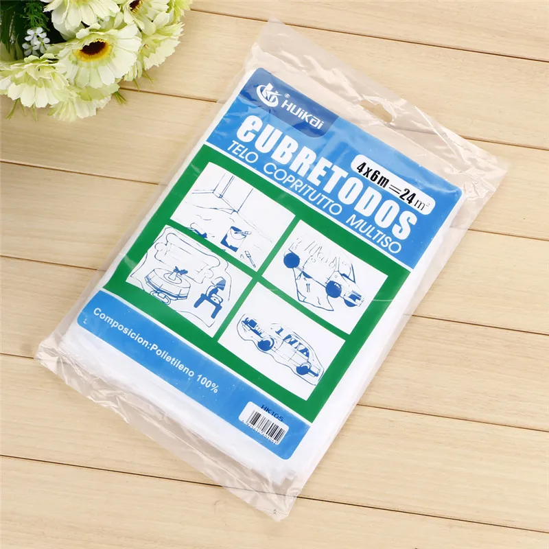 furniture dustproof 6 micron transfer film 4x4m 4x5m 4x10m plastic sheets for sun shade polystyrene plastic sheet