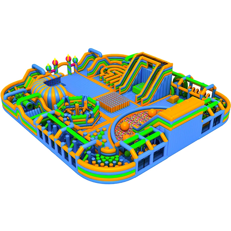 Высококачественная надувная игровая площадка для парка развлечений с большой шариковой горкой улицы и помещений