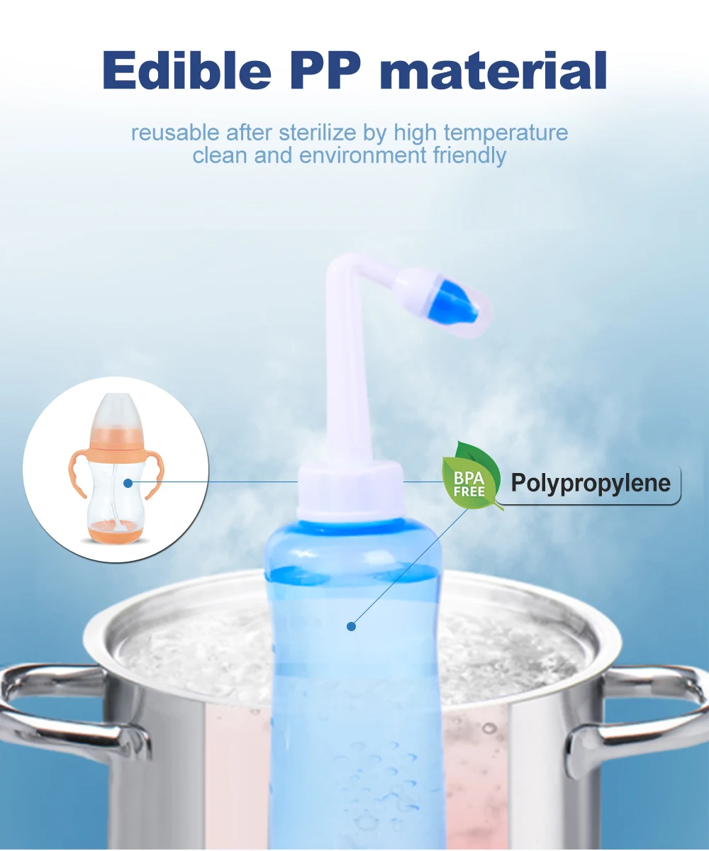 China Patent invention Normal saline solution for nose wash  adult  baby nose wash cleaner medical nose wash bottle
