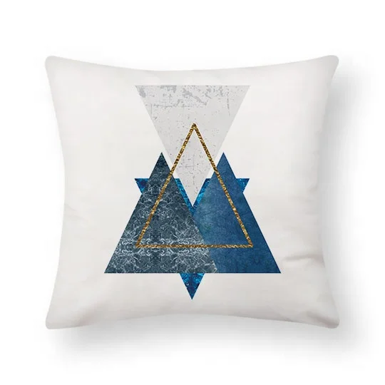 Garden furniture pillow cushion cover custom digital printed geometric pattern