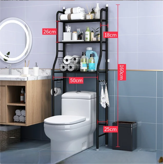 No need for perforated storage racks,floor standing toilet racks,washing machine cleaning supplies storage racks in the bathroom