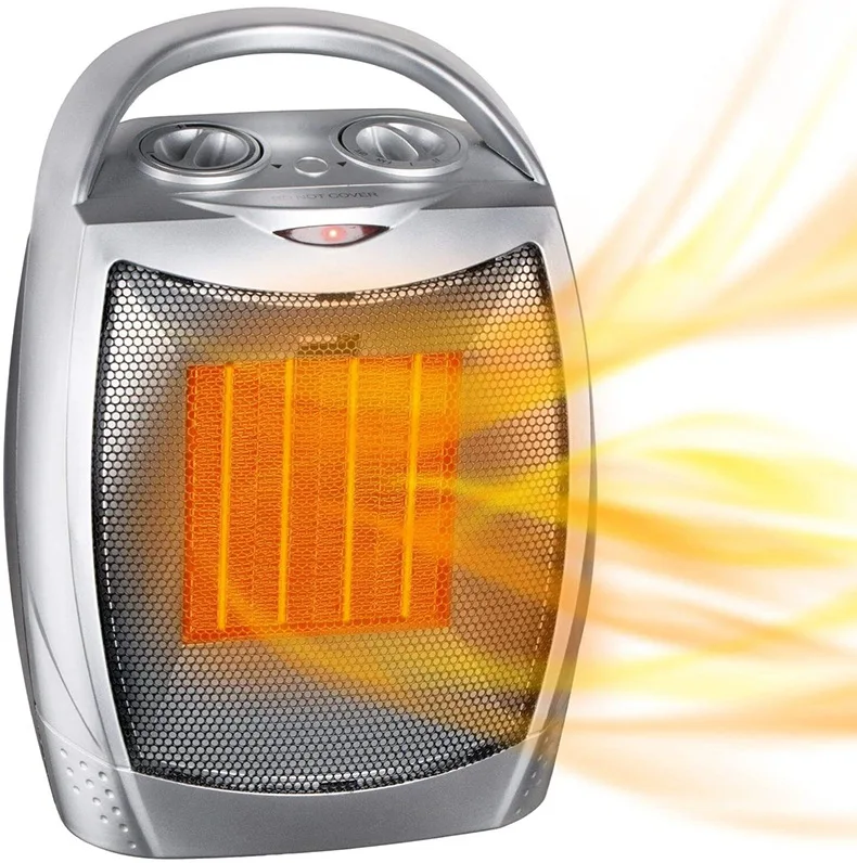 Portable Electric Space Heater Electric Heater Fan with Thermostat 1500W/750W Ceramic Heat Up 200 Square Feet indoor