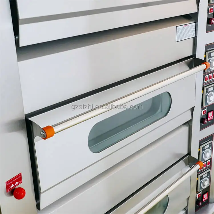 Commercial Baking Equipment 3 Deck 9 Tray Bread Oven Gas Baking Oven