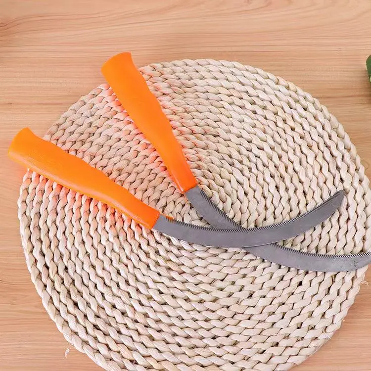 Недорогие сельскохозяйственные инструменты для сбора урожая, пластиковая ручка, серп из углеродистой стали