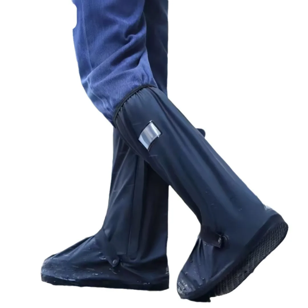 High tube shoe cover waterproof non-slip rain-proof booties thickening and wear-resistant outdoor riding silicone rain boots