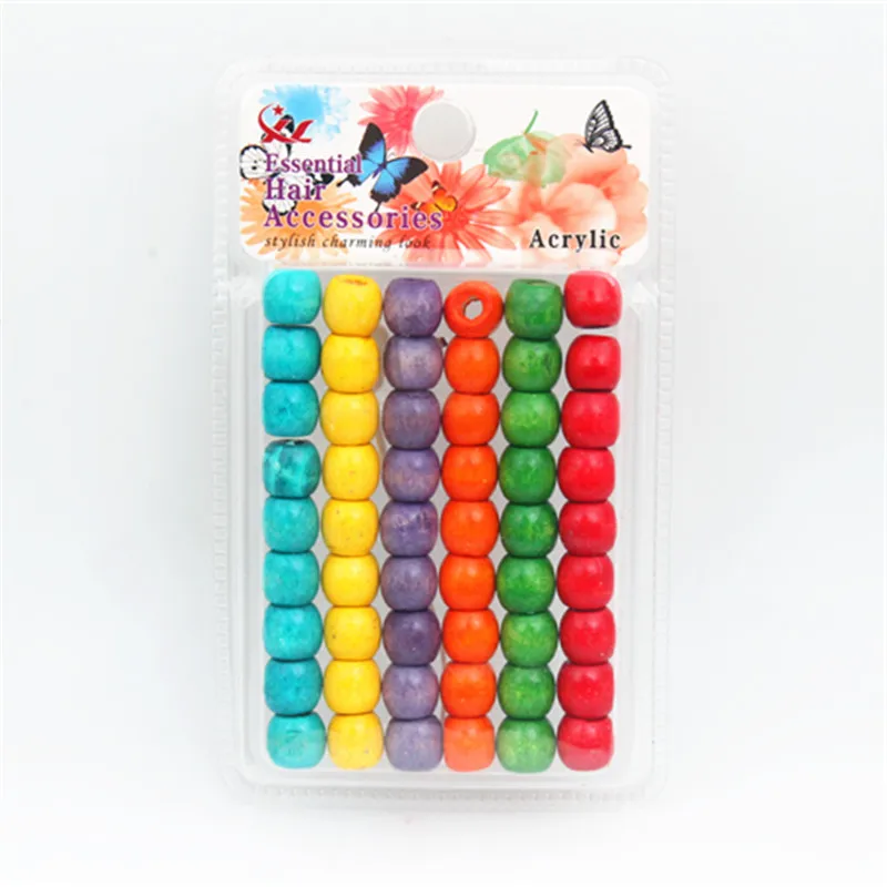 Wholesale 12*11 mm Plastic Pony Beads Hair Decoration with Big Hole for Dreadlocks