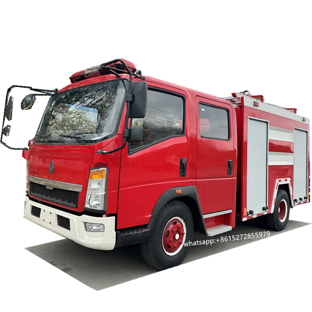 Chengli howo 4000 liters sinotruk fire fighting truck with water gun for sale