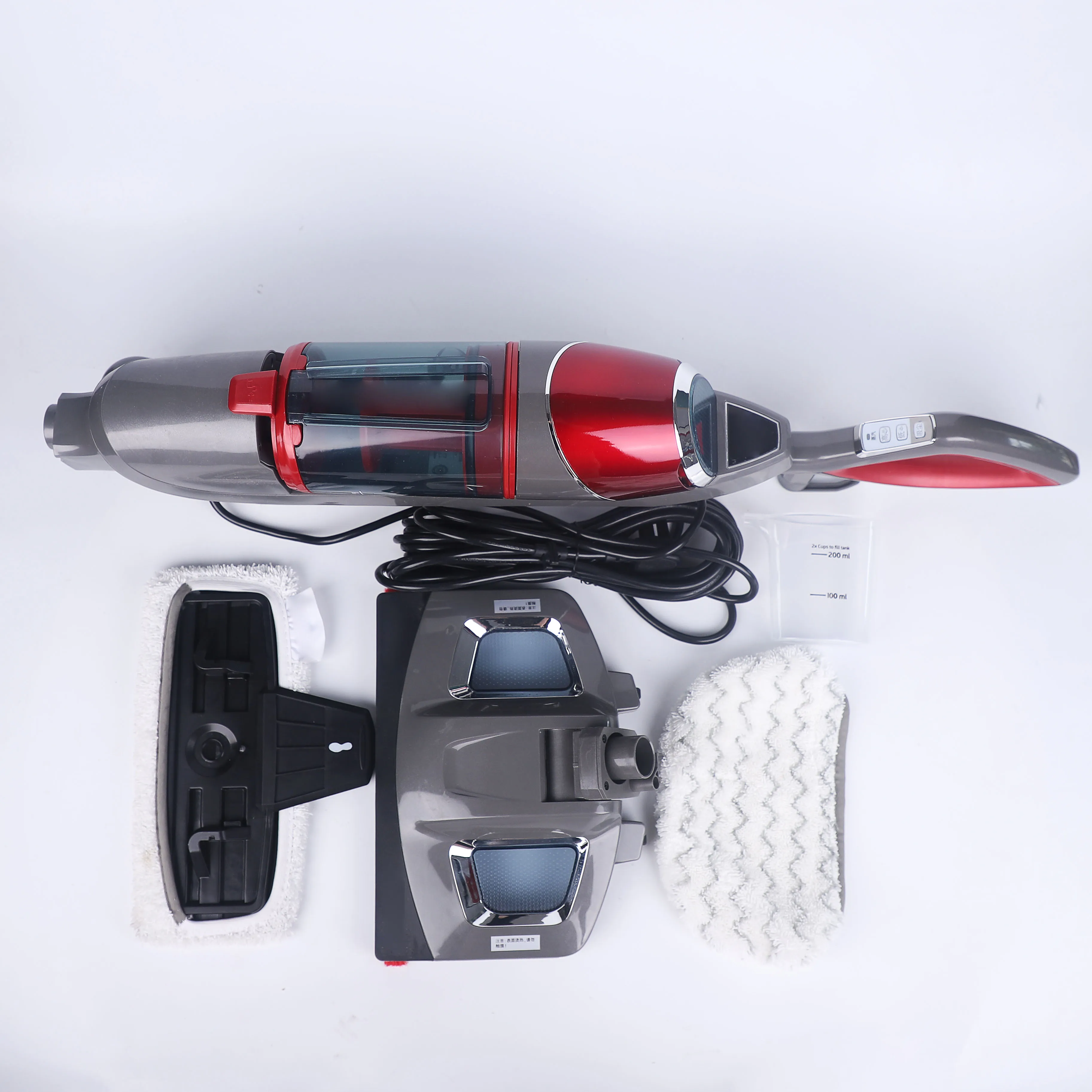 Заводская Высококачественная швабра с сухой и влажной паром емкостью 1600 Вт, 500 мл, очиститель и паровой пылесос