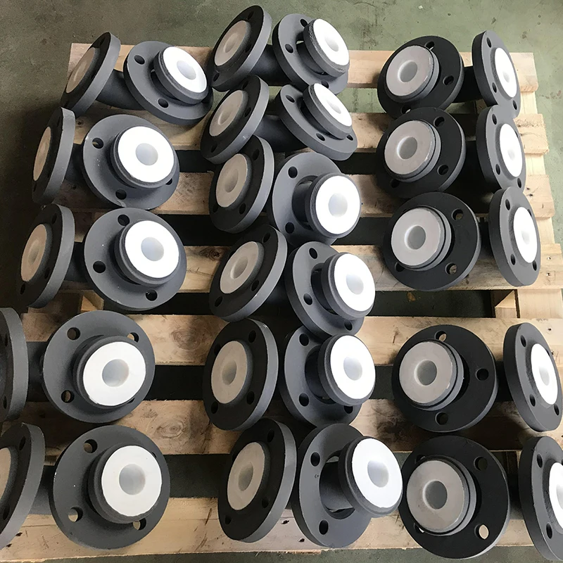 Steel lining PTFE/PFA Anticorrosion equipment Pipe fittings Carbon Steel Plastic PTFE Molded Lined Coated Steel Pipe
