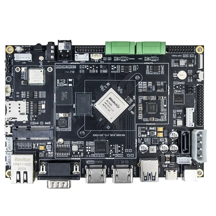 Оборудование для микроконтроля Rockchip PCBA, материнская плата промышленного контроля RK3568, разработка и дизайн, поддержка android11