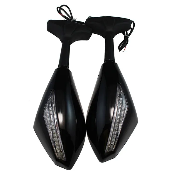 RACEPRO Motorcycle Custom Parts Super Bright Arrow Style Motorcycle Mirror With Turn Signal LED Light For Yamaha R1 R6 R3 R25