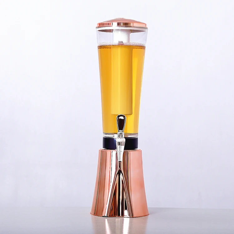 Wholesale Bar Tools Multi Colors 3L Beer Wine Drink Beverage Dispenser Table Beer Cooler Tower