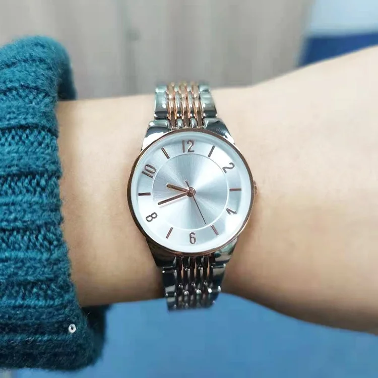 Luxurious Bangle Gift Small Wrist 26mm Shiny Face Metal Binding Strap With Jewelry Buckle Quartz Watch Women