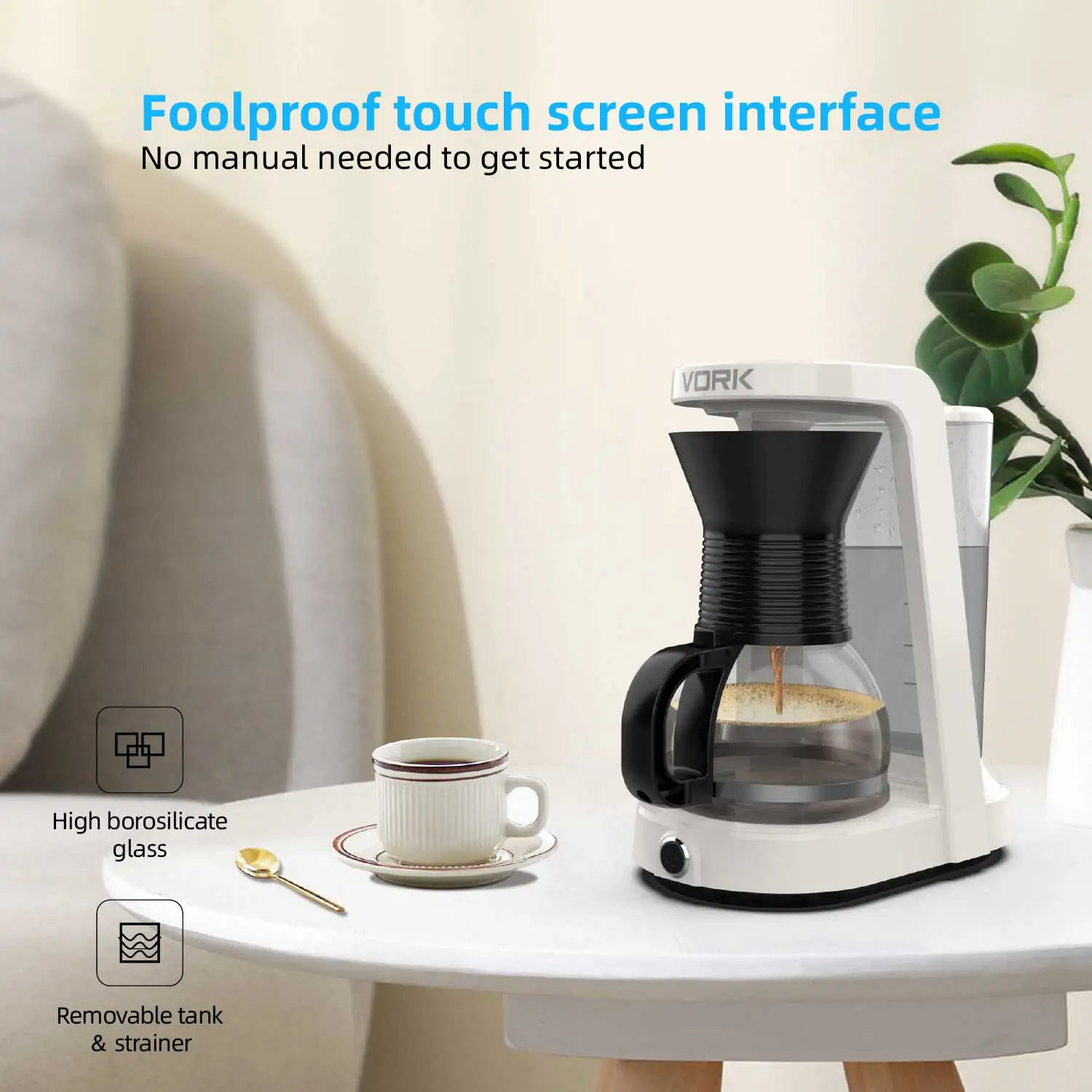 Pressure coffee maker Portable three-cup coffee maker for home use