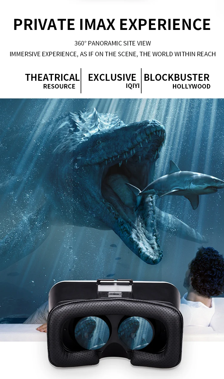 Upgraded version VRPARK J50  BT wireless  Virtual Reality 3D Glasses