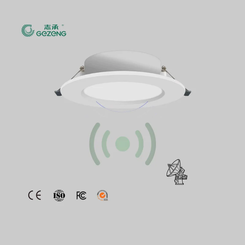 White Smart LED Radar Ceiling Lights with Motion Sensor Bulk Packaged LED Downlights
