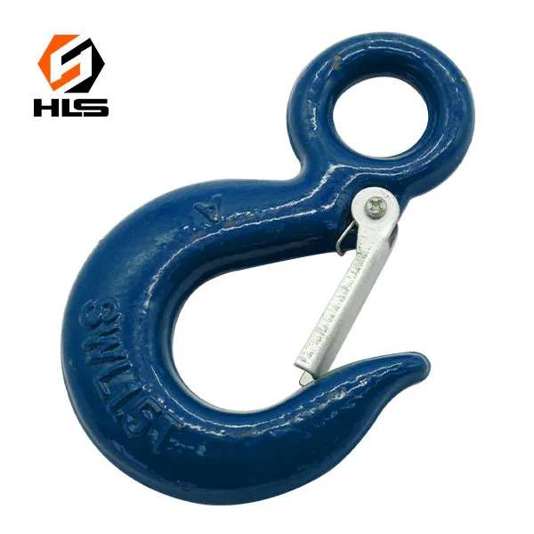HLS hook manufacturer 320A/320C Carbon steel or alloy steel drop forged lifting eye hoist hook