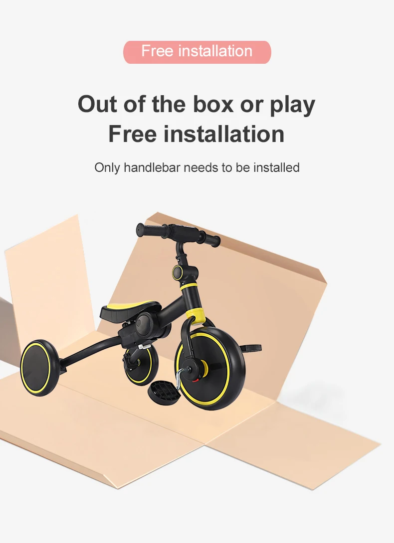 Triciclo infantil 2022 CE EN71 China wholesale baby tricycle balance bike folding with pushbar for children and kids