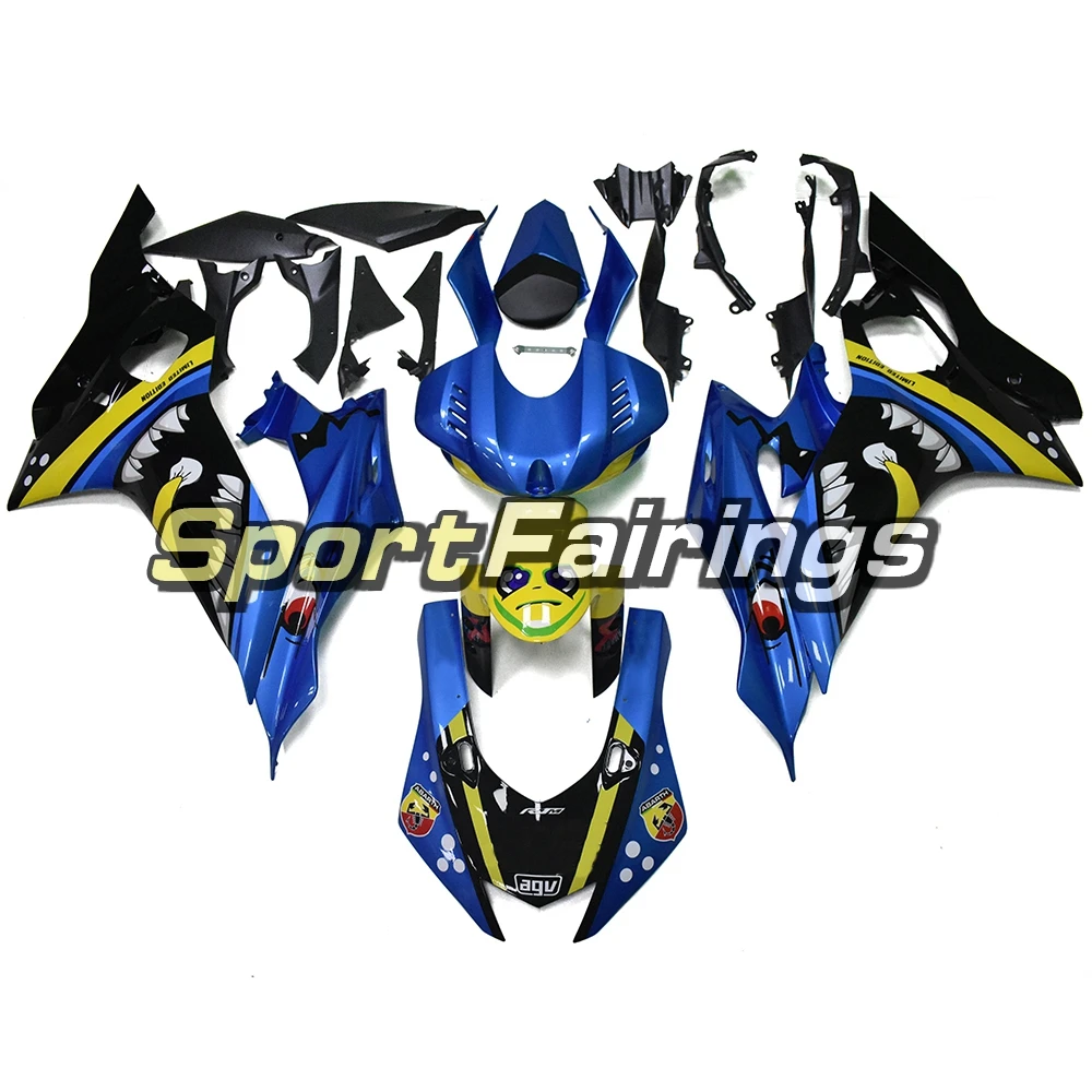 Shark Attack Yellow Blue ABS Fairing Kit for Yamaha YZF-600 R6 2017 2018 17 18 r6 ABS Injection Bodywork Kit
