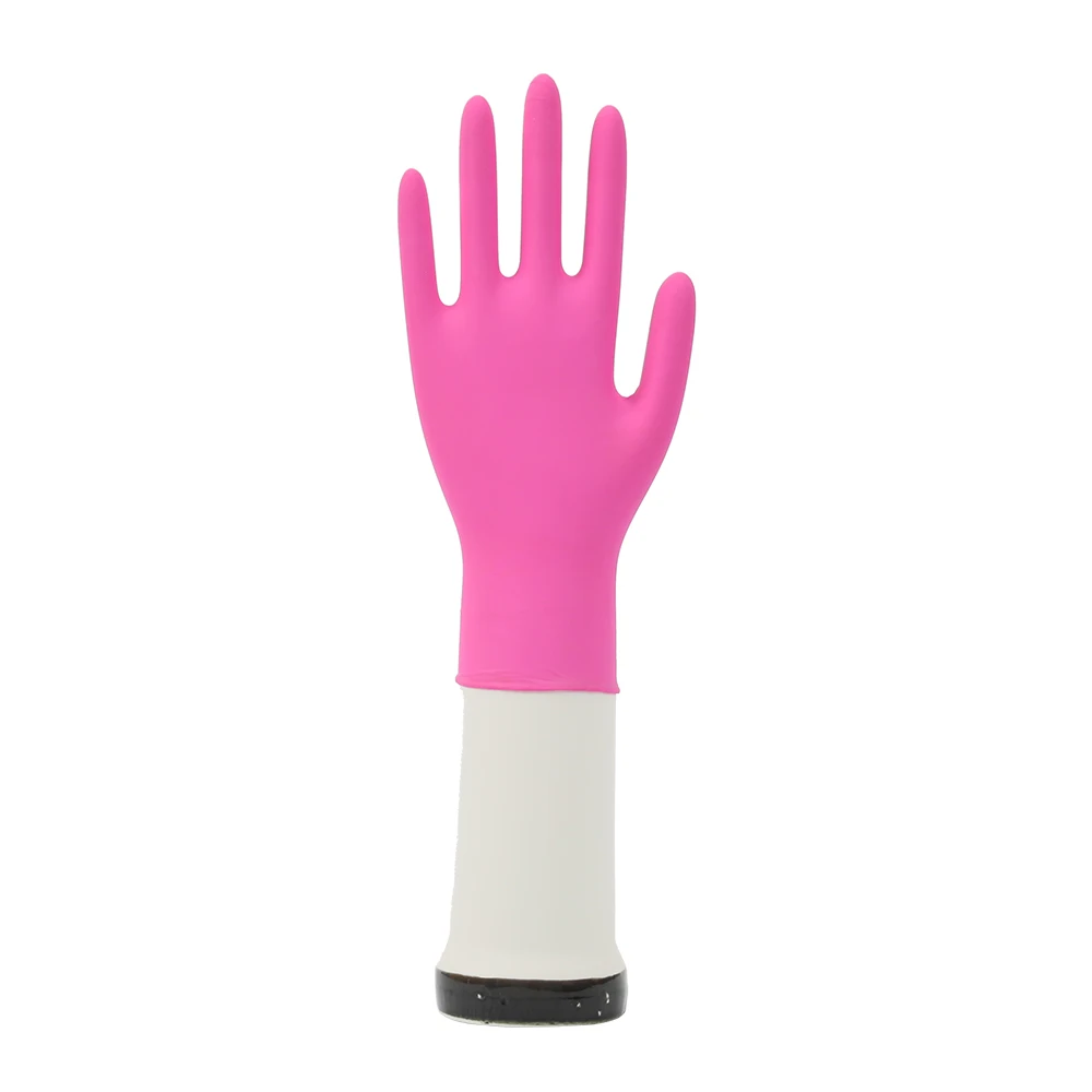 Hot Sell Bulk Supply Disposable Nitrile Gloves Pink Non Sterile Gloves Food Grade