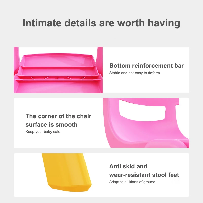 Rubber Cover Anti-slip Colorful Plastic Children Chairs Wholesale Indoor Kids Study Plastics Chairs