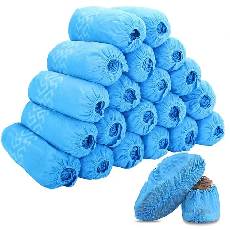 Disposable Elastic Non-Slip Breathable Non-Woven Shoe Covers Texture Sole Household Cleaning Tools Accessories